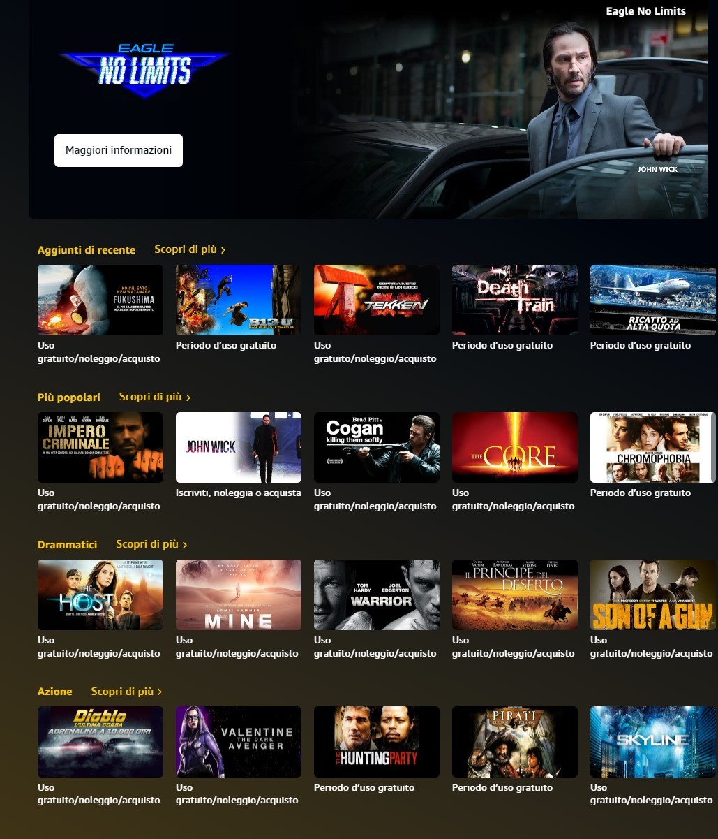 The new EAGLE PICTURES channel dedicated to the best action, thriller and suspense films has arrived on PRIME VIDEO