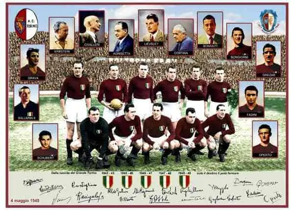 “Il Grande Torino”: Commemorated in memory with special stickers.
